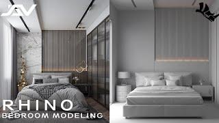 Rhino Interior Modeling | Modern Bedroom