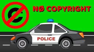 Police car green screen video || non copyright video