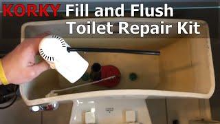 How to Install Korky Fill Valve and Flush Toilet Repair Kit (QuietFILL)