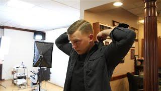 Classic Side Part - Hard Part Hair Style with Low Fade