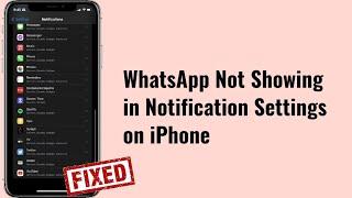 WhatsApp Not Showing in Notification Settings on iPhone in iOS 15.2