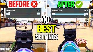 Top 10 Pro Settings In Call Of Duty Mobile For Battle Royale | Best Settings For Cod Mobile Br