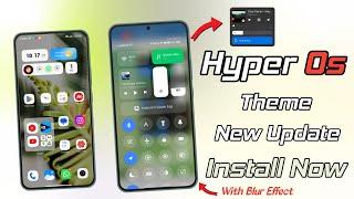HyperOS New Premium Features | Xiaomi hyperOS Lockscreen In Miui 14 | Hyperos Control Center Blur