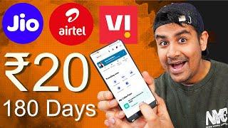 ₹20 - 180 Days Validity for Jio, Airtel, Vi & BSNL (TRAI New Rule Reality)