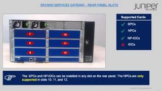 SRX3600 Services Gateway Card Slot Locations