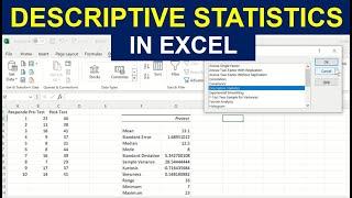 HOW TO PERFORM DESCRIPTIVE STATISTICS IN EXCEL MADE SUPER SIMPLE! [Easy Explanation]