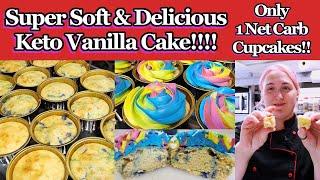 Updated Keto/Gluten Free Vanilla Cake Recipe- No Almond Flour (Dairy Free Recipe Included)