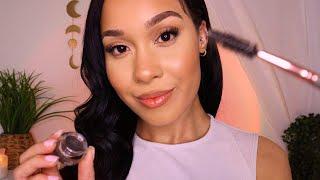 ASMR Pampering YOU to sleep 𑁍 Doing your Eyebrows Personal Attention RP Hair brushing, Plucking...