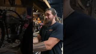 Jason Momoa shows bike collection of Matt Walksler at Time Museum