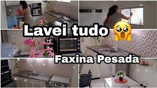 Faxina Completa na cozinha/ Faxina detalhada/ Faxina Pesada/ Lavei tudo ️ Limpeza Caprichada.