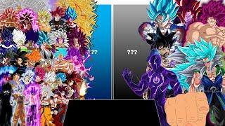 ALL VERSIONS OF GOKU VS SAITAMA, BROLY, GOGITO, GOGETA, VEGITO, YOU AND DRIP GOKU POWER LEVEL