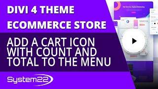Divi 4 Ecommerce Add A Cart Icon With Count And Total To The Menu 