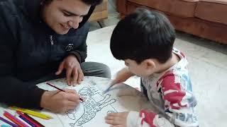 Doruk Han Ve Babası Ressam Oldu! Eğlenceli Çocuk Mecaraları Aktivite Saati #boyama #funny #kids