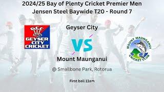 2024/25 Bay of Plenty Cricket Premier Men Jensen Steel Baywide T20 Round 7