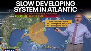 Tropical Update: National Hurricane Center watching a slow developing system in Atlantic