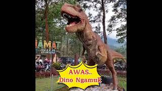 Awas Dino Ngamuk...  || @Taman Kelinci Gede River Side Camp || Agro Wisata Gunung Mas