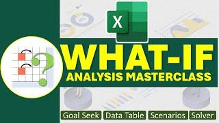 How to Use Goal-Seek, Data Tables & Scenarios Manager under the What-IF Analysis in Excel