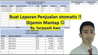 MEMBUAT LAPORAN PENJUALAN SEDERHANA BUAT USAHA - OTOMATIS KELIHATAN LABA KOTOR PENJUALAN !!