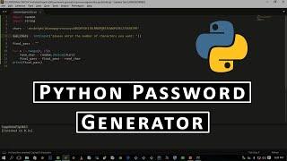 How to create a random password generator using python for beginners | Beginner Tutorial