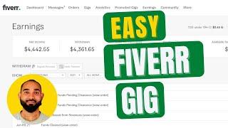 Fiverr Gig Idea to Earn Money as a Beginner (Little to NO SKILLS)!