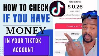 #how check how much money you have in your TikTok account