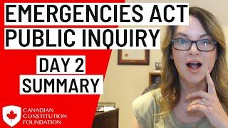 Public Order Emergency Commission - Day 2 of Hearings