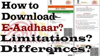 How To Download E-Aadhaar? | VID | Limitations, Differences - All About E-Aadhaar