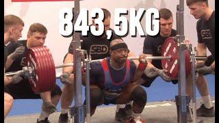 Russel Orhii USA *Squat World Record* | 2nd Place 843,5kg Total | 83kg Class  | IPF Worlds 2024