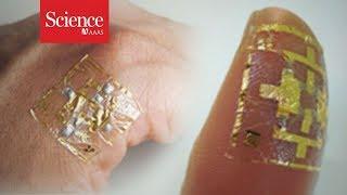 Watch this wearable electronic skin control virtual objects