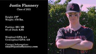 Justin Flannery Class of 2021 - SS / 2B - Murrieta, CA - Prospect Video