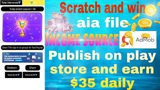 scratch and win aia file || Kodular earning aia file || Niotron aia file || New earning aia