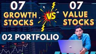 7 Growth Stocks vs 7 Value Stocks I 14 Stocks Portfolio I Best Stocks to Invest in 2022