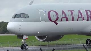 LOCKDOWN QATAR A350 SUPER CLOSE TAXI PAST AVIATION PARK WOW !!