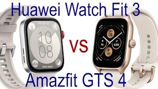 Huawei Watch Fit 3 vs Amazfit GTS 4. Лицом к лицу в реальной эксплуатации #huaweismartwatch