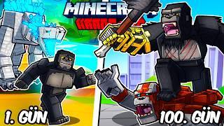 Hardcore Minecraft'ta KONG Olarak 100 Gün Geçirmemin Hikayesi...