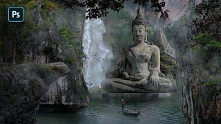 Creating a fantasy budha matte painting in photoshop !