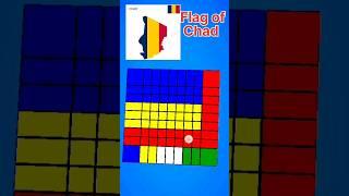 Amazing  Flag of Chad on Rubik's cube  #chad #flag #rubikscube #shorts #viral by LM cuber