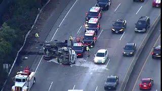 Fatal Crash Involving Dump Truck, Muni Bus Snarls Hwy 101 Traffic in S.F.