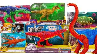 Jurassic World Unboxing Review: Bite Club Dino, Red TRex, Spiderman Mamenchisaurus, Carnotaurus ASMR