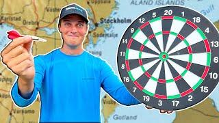 DART CHALLENGE - Fishing Where the ARROW HITS | Team Galant