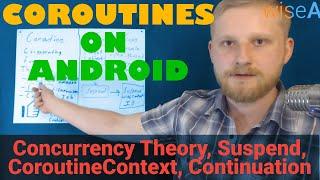 Kotlin Coroutines Android Tutorial #1: Concurrency, Suspend, Continuation, CoroutineContext, Job