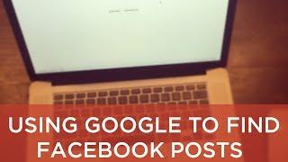 How to search Facebook posts