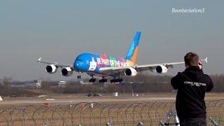 Watch The Massive Airbus A380 Touch Down In Munich With Spotters In Awe!