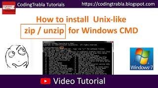 Install Unix-like zip / unzip for Windows CMD byAO