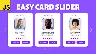 How to make a Card Slider in HTML CSS JavaScript | Carousel Tutorial