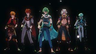 【MMD Genshin Impact】Roll'n Rock 【Baizhu/Itto/Dottore/Childe/Thoma】