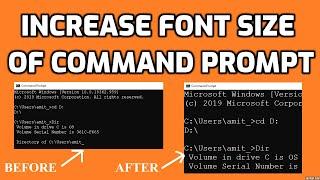 How to increase the font size of Command Prompt on Windows 10