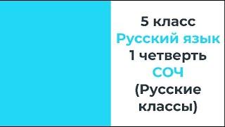 5 класс Русский язык 1-четверть СОЧ Русские классы