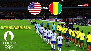 USA vs GUINEA | Olympic Games PARIS 2024 | Full Match All Goals | Realistic PES Gameplay