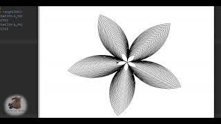 drawing a flower with python! (turtle module)